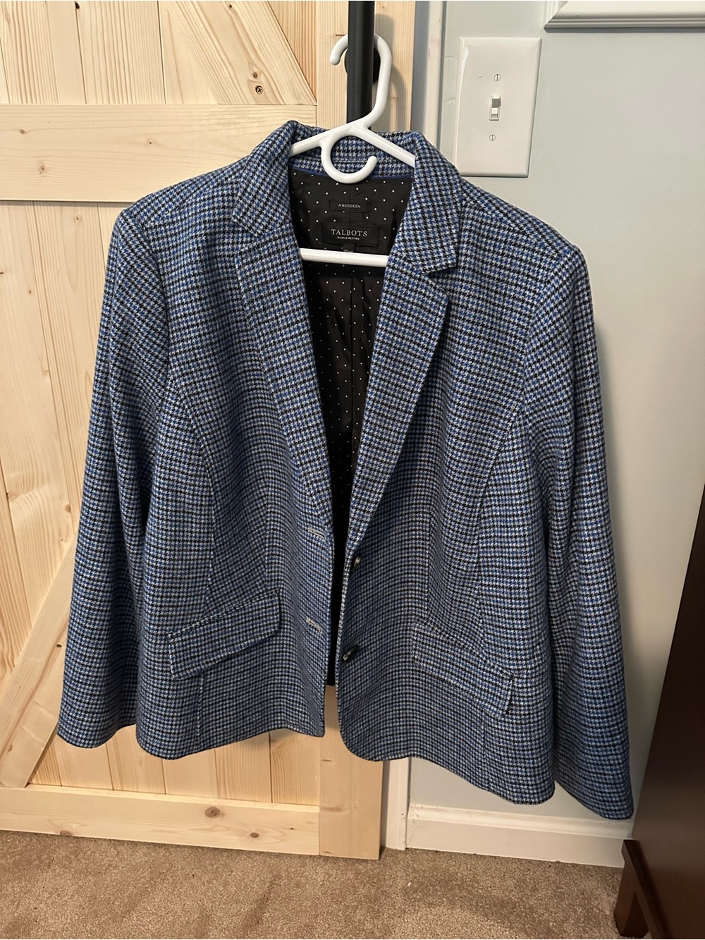 Talbots Blue Black Grey Blazer